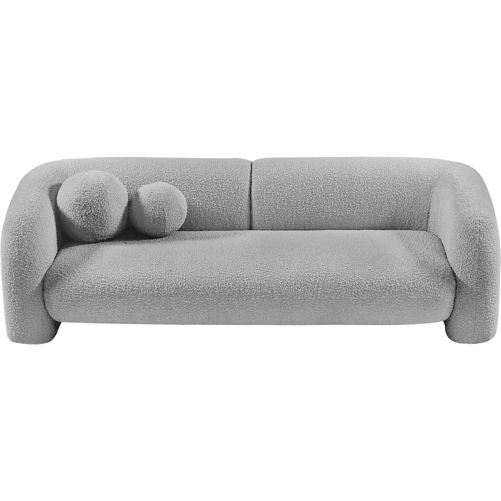 Emory Grey Boucle Fabric Sofa. Picture 5