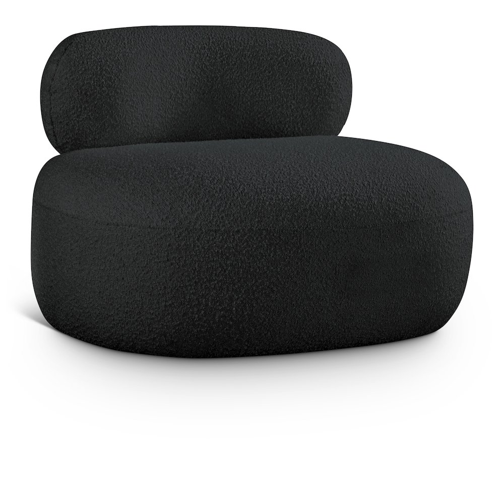 Venti Black Boucle Fabric Chair. Picture 1