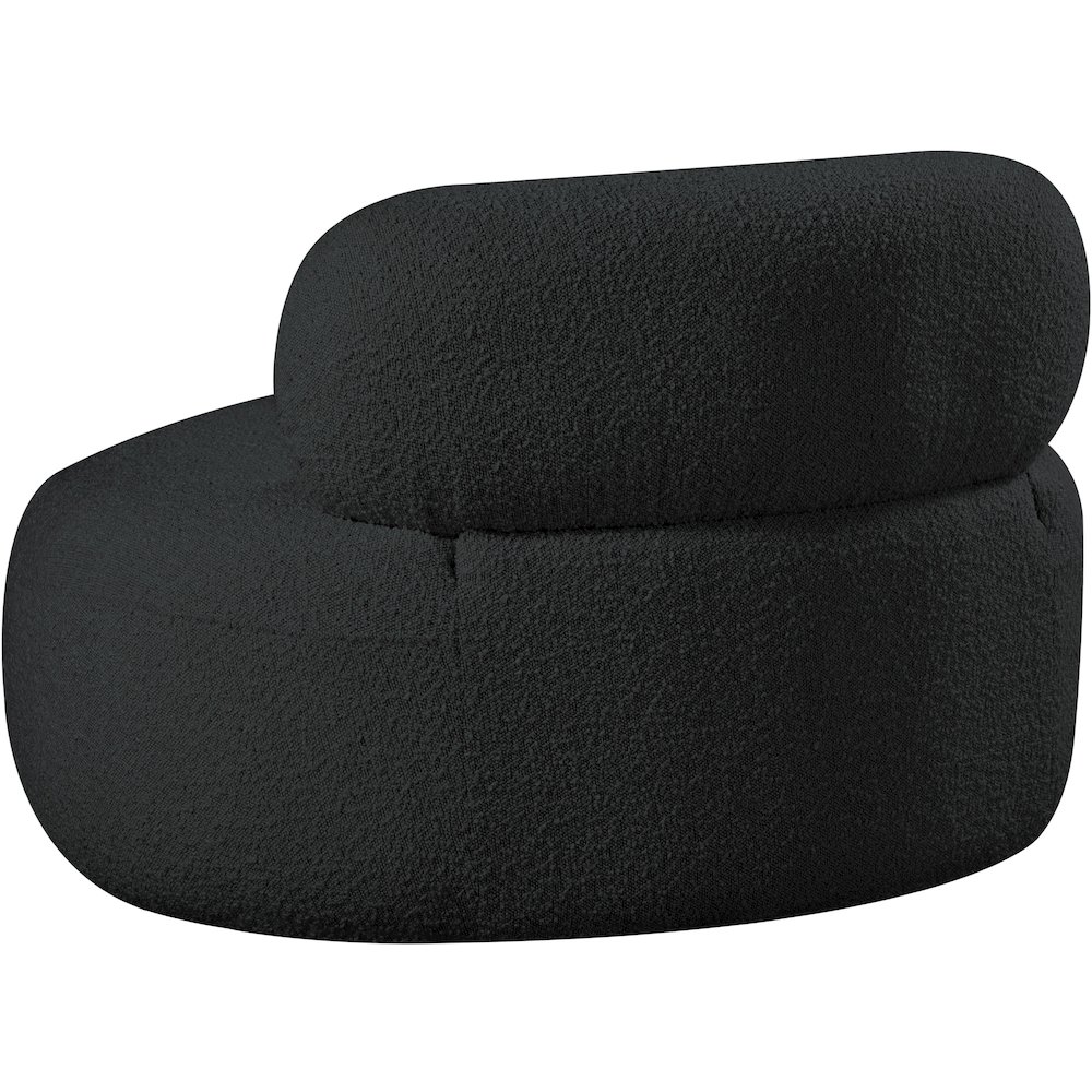 Venti Black Boucle Fabric Chair. Picture 4