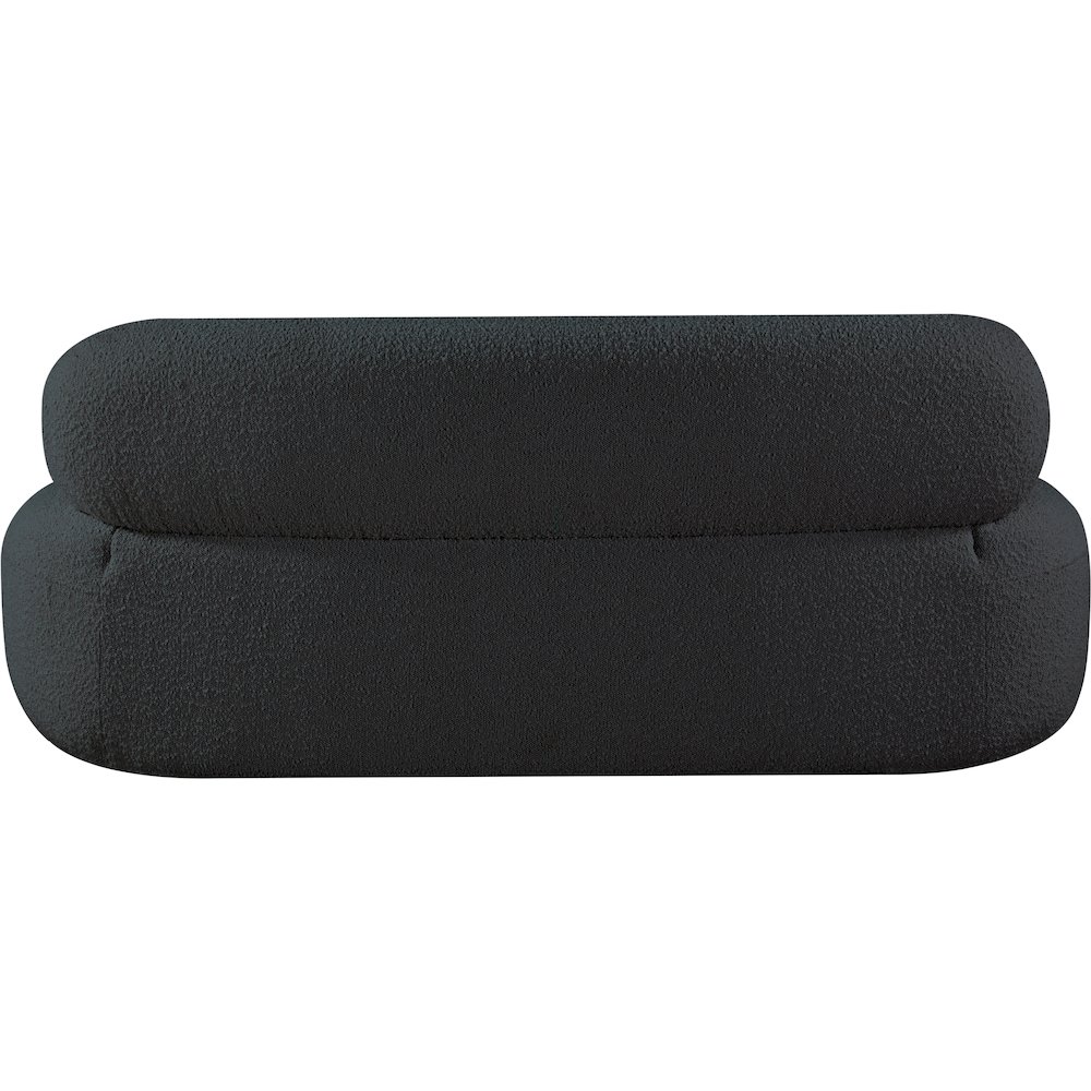 Venti Black Boucle Fabric Loveseat. Picture 3