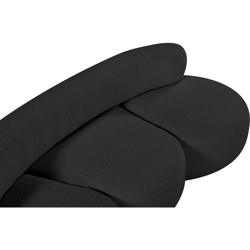 Venti Black Boucle Fabric Sofa. Picture 14