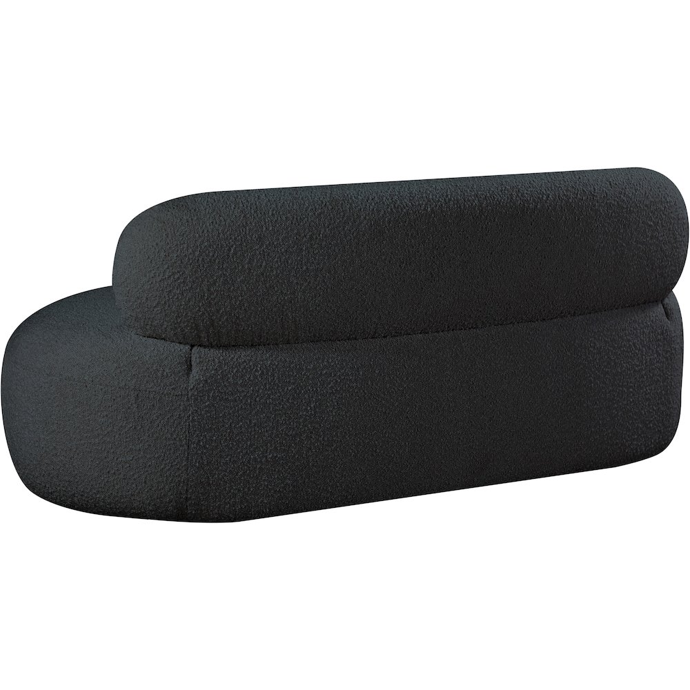 Venti Black Boucle Fabric Sofa. Picture 4