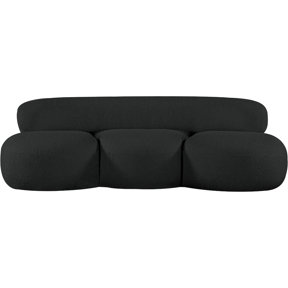 Venti Black Boucle Fabric Sofa. Picture 5