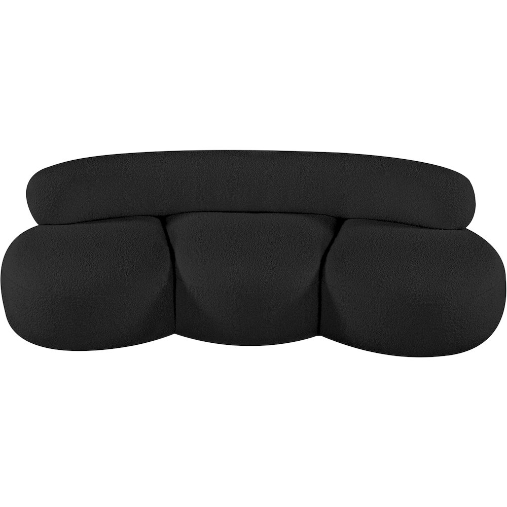 Venti Black Boucle Fabric Sofa. Picture 6