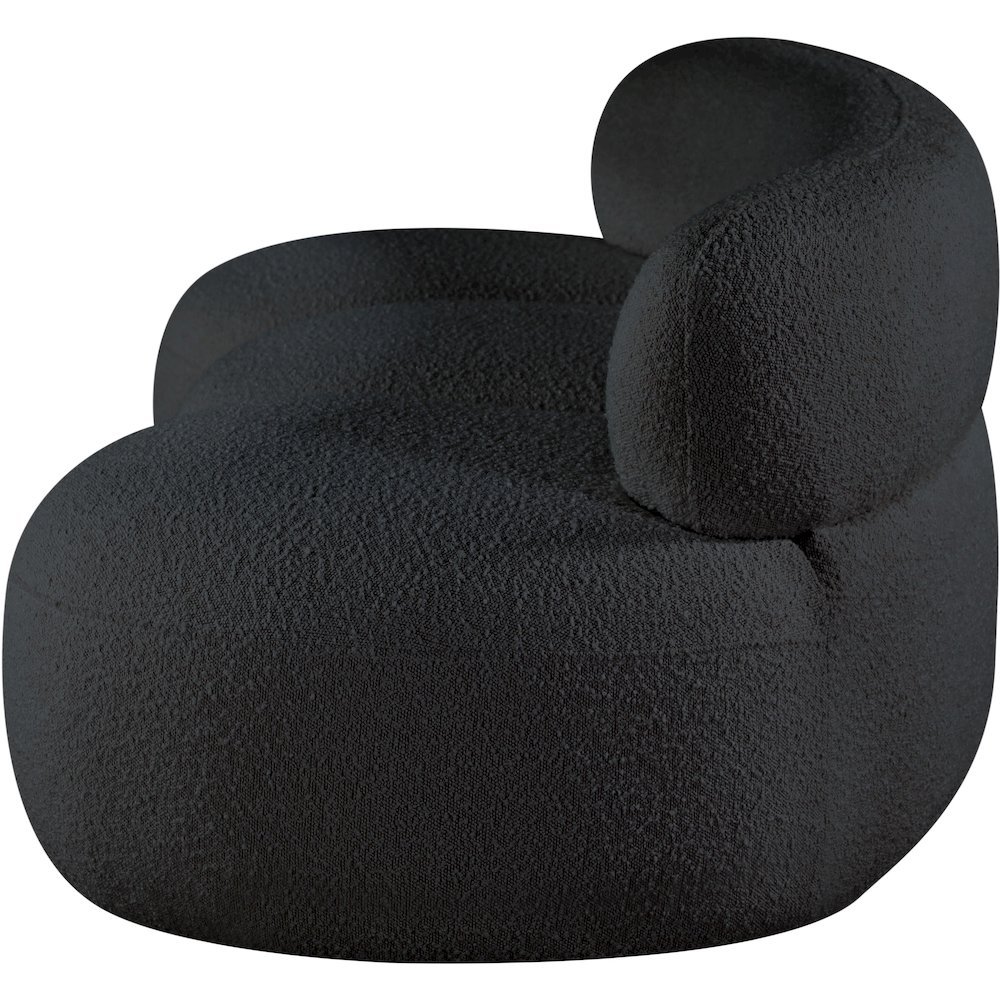Venti Black Boucle Fabric Sofa. Picture 7