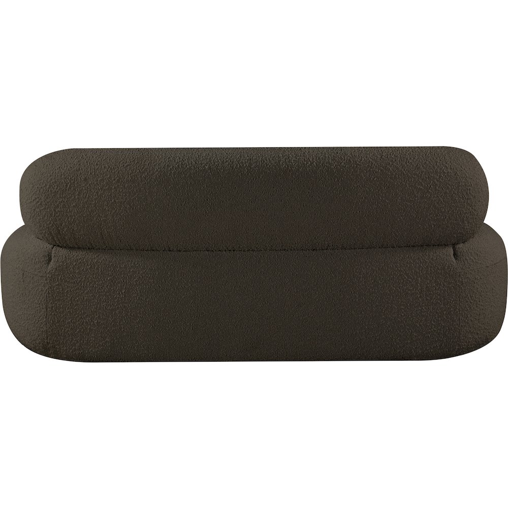 Venti Brown Boucle Fabric Loveseat. Picture 3