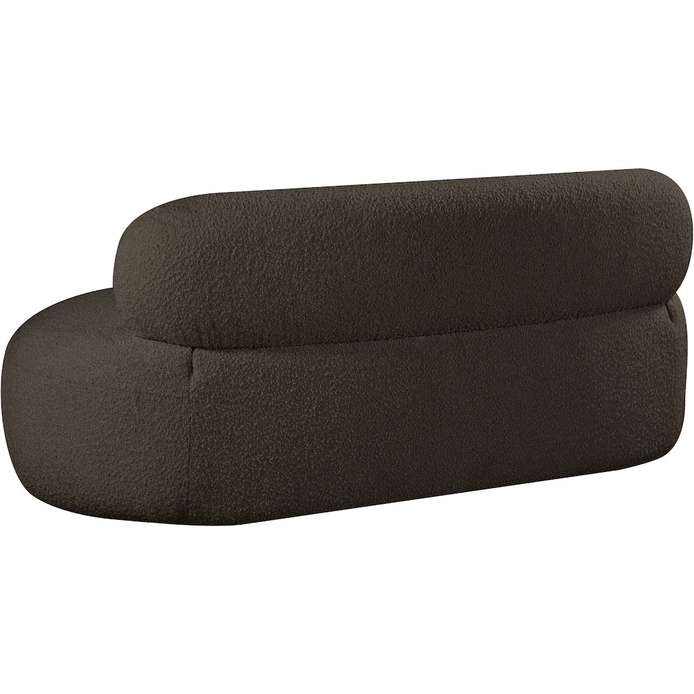 Venti Brown Boucle Fabric Loveseat. Picture 4