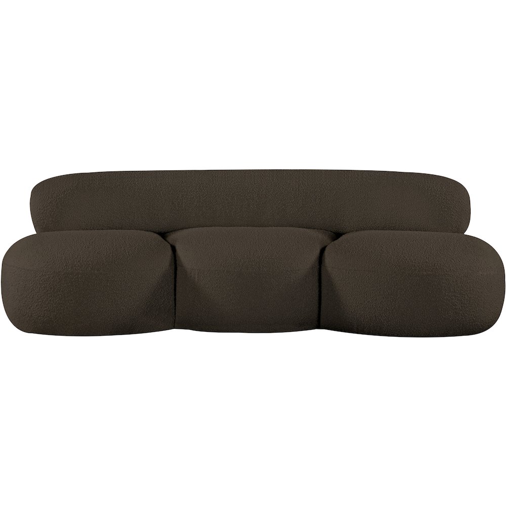 Venti Brown Boucle Fabric Loveseat. Picture 5