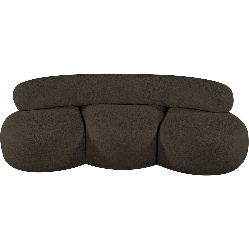 Venti Brown Boucle Fabric Loveseat. Picture 6
