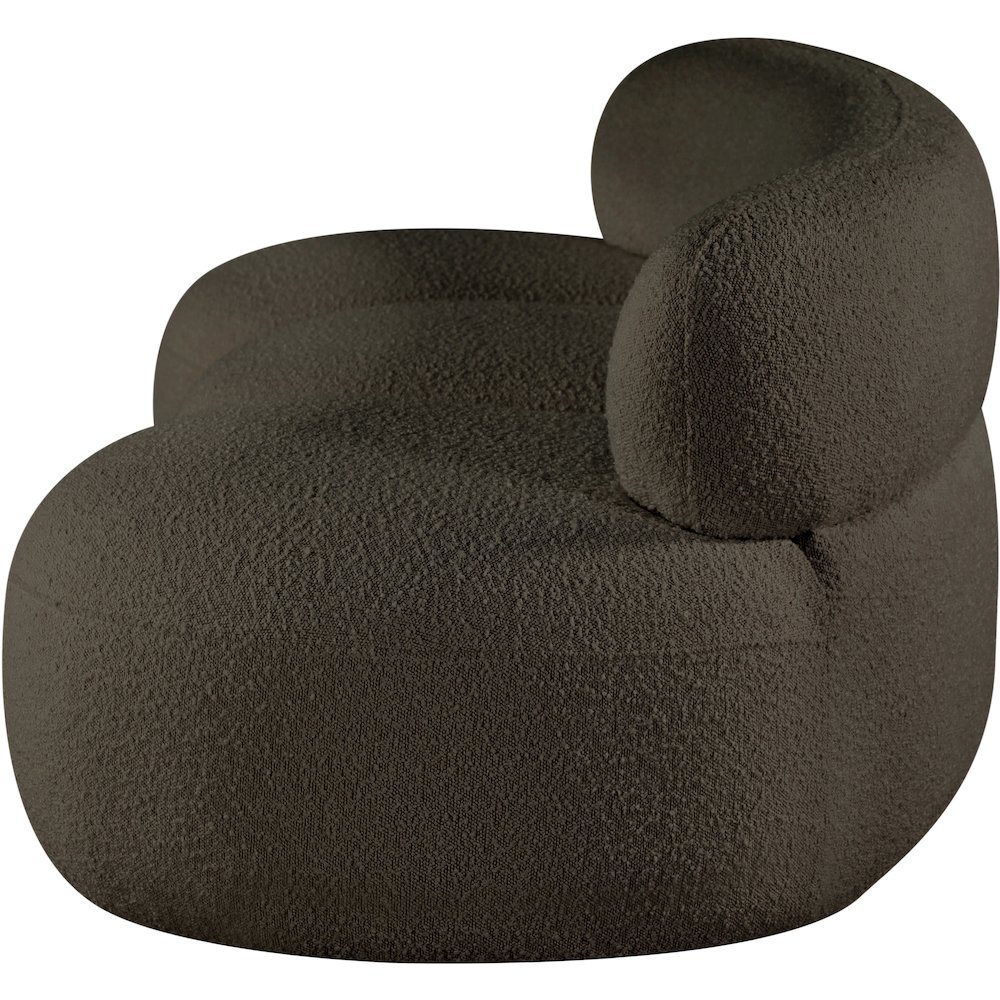 Venti Brown Boucle Fabric Loveseat. Picture 7