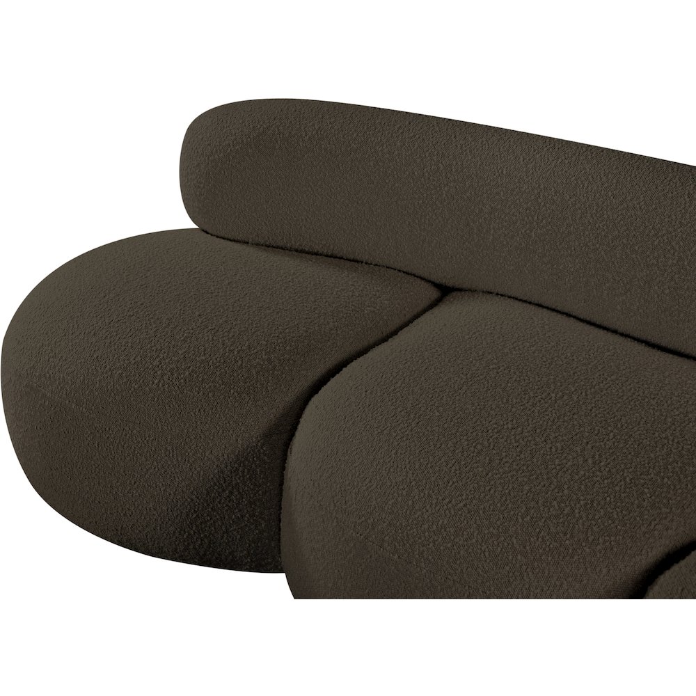 Venti Brown Boucle Fabric Sofa. Picture 10