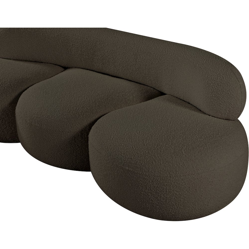 Venti Brown Boucle Fabric Sofa. Picture 12