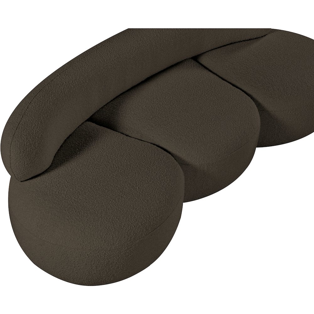 Venti Brown Boucle Fabric Sofa. Picture 13
