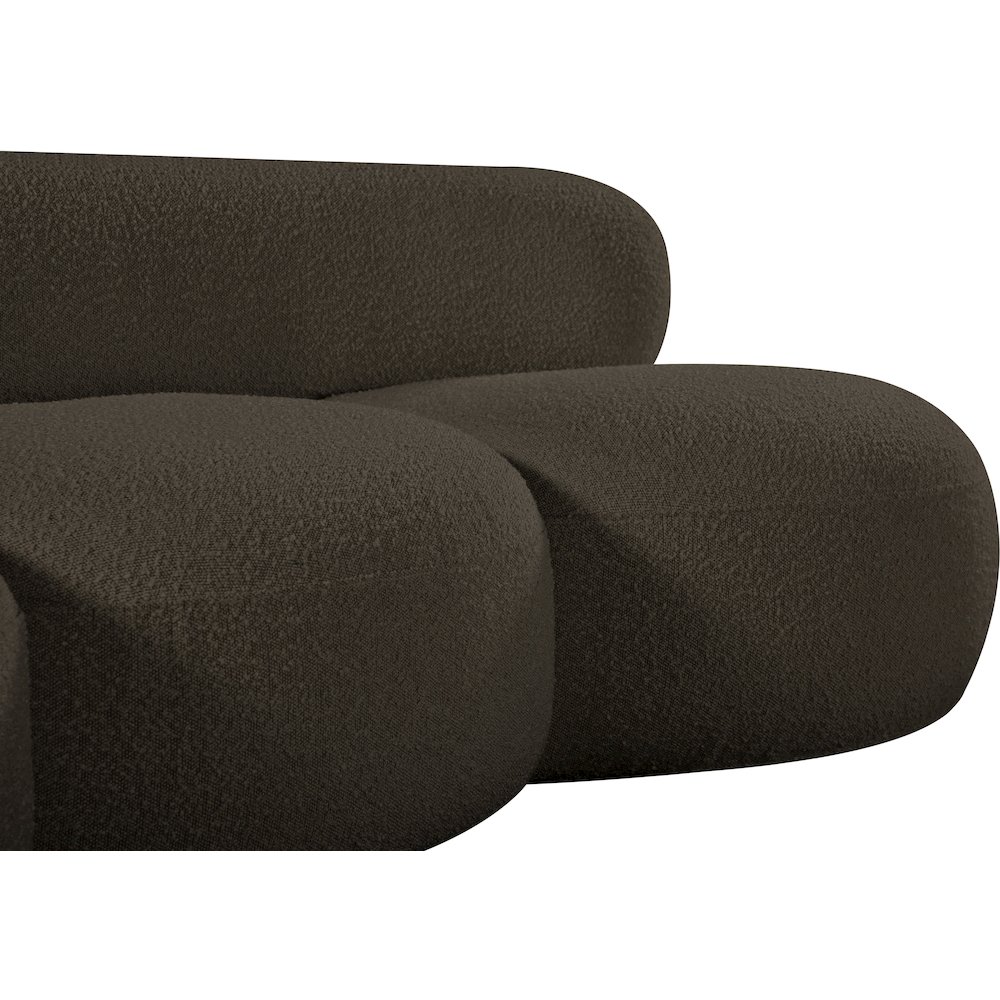 Venti Brown Boucle Fabric Sofa. Picture 9
