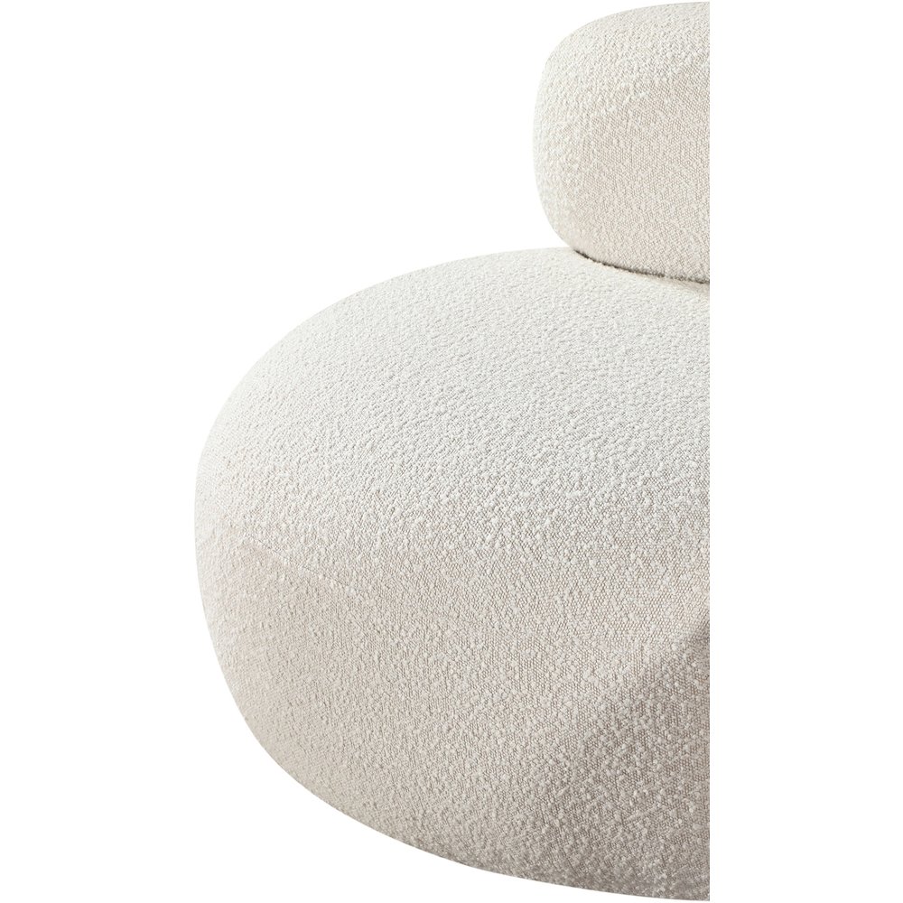 Venti Cream Boucle Fabric Chair. Picture 10