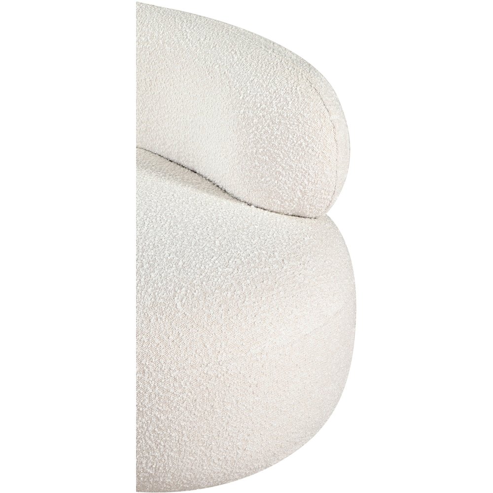 Venti Cream Boucle Fabric Chair. Picture 12