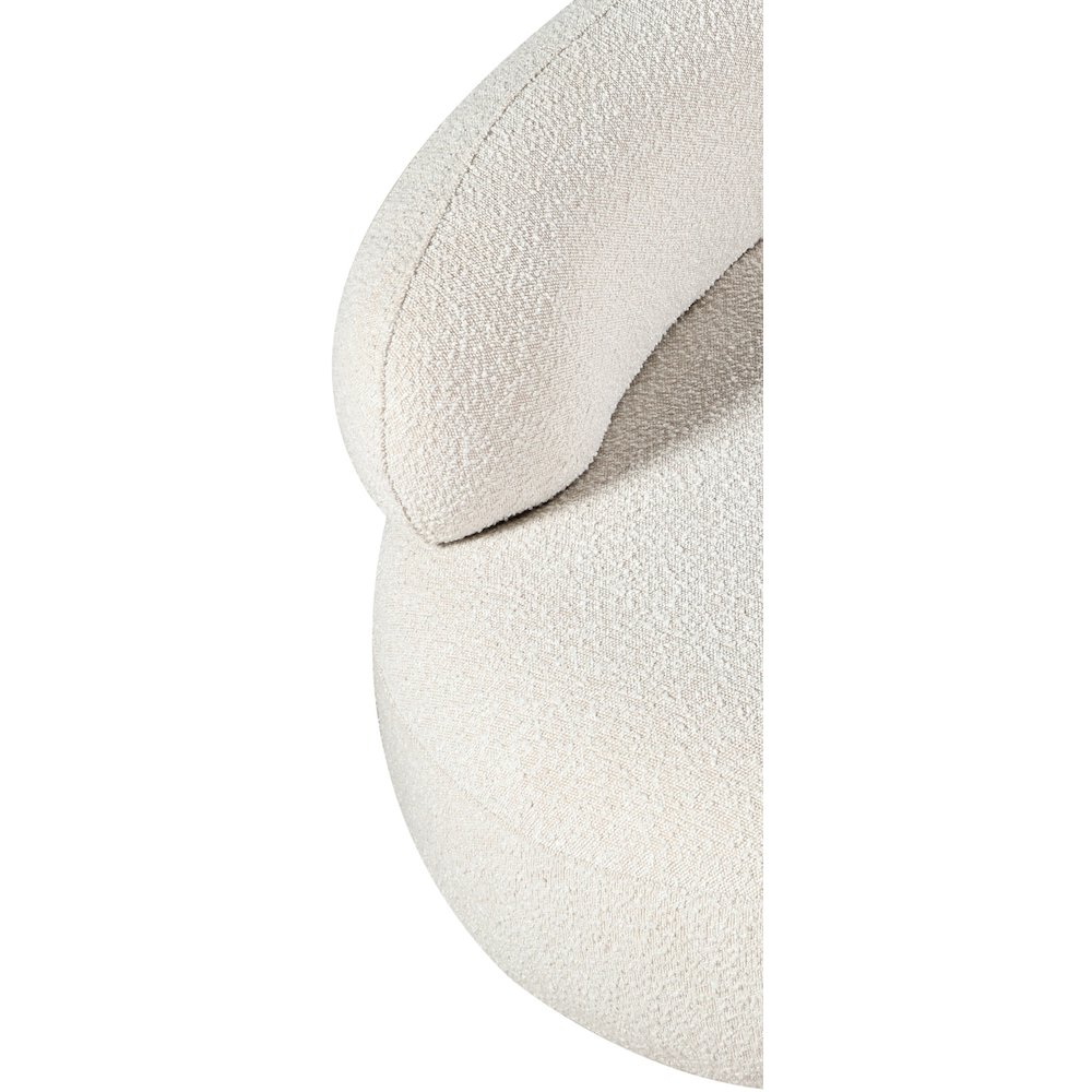 Venti Cream Boucle Fabric Chair. Picture 13
