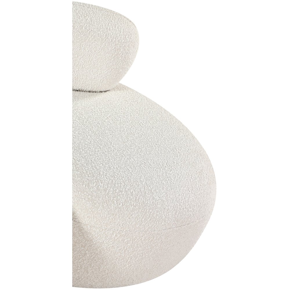 Venti Cream Boucle Fabric Chair. Picture 14