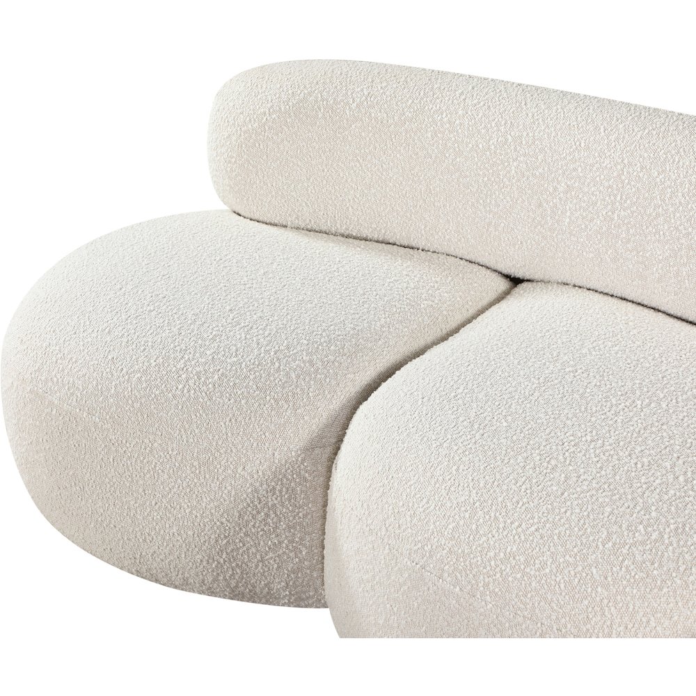 Venti Cream Boucle Fabric Loveseat. Picture 10
