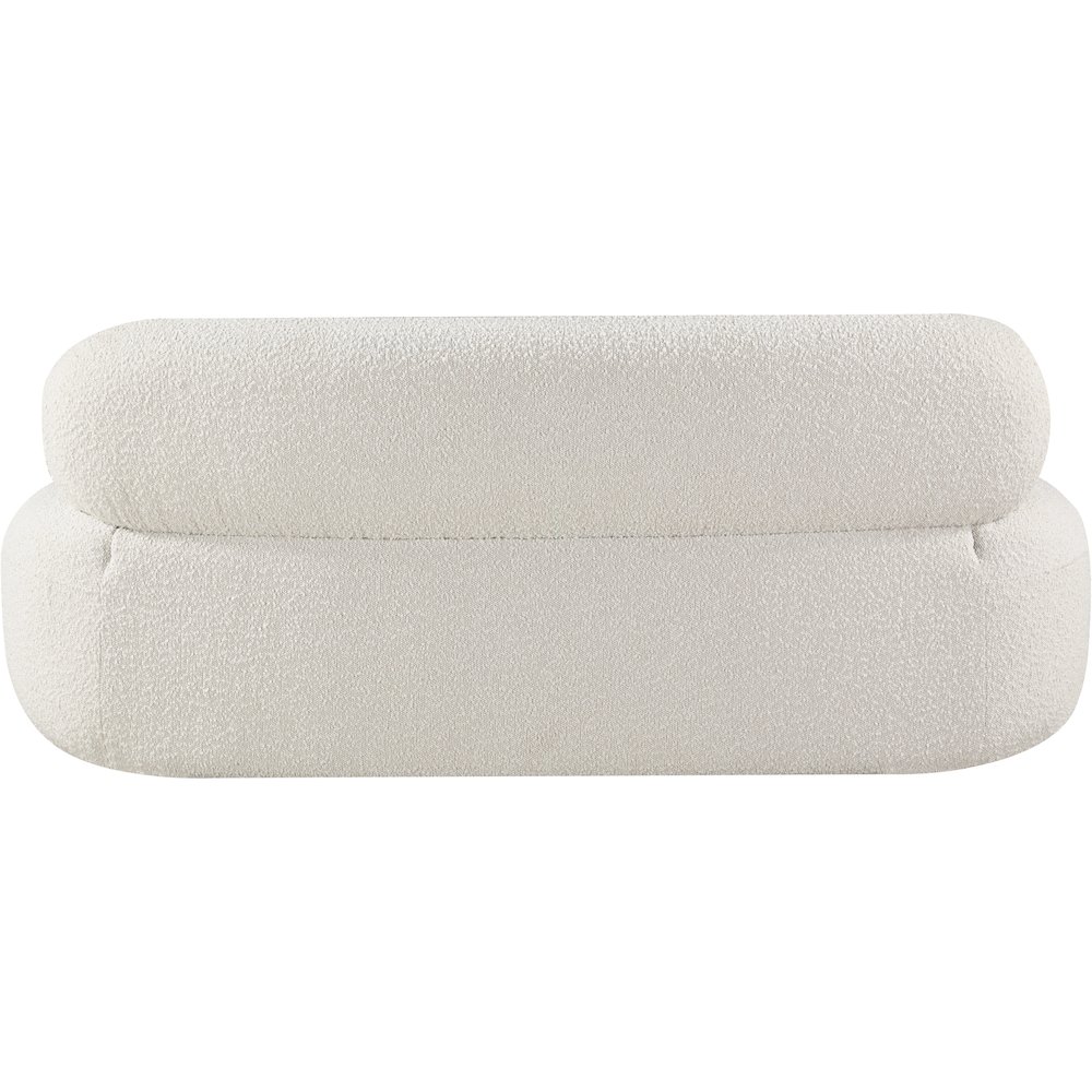 Venti Cream Boucle Fabric Loveseat. Picture 3