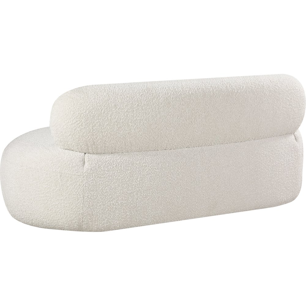 Venti Cream Boucle Fabric Loveseat. Picture 4