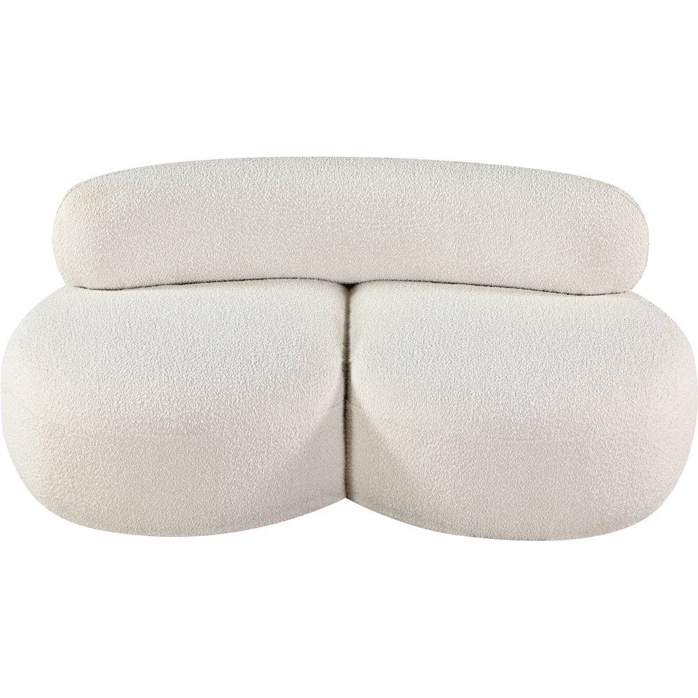 Venti Cream Boucle Fabric Loveseat. Picture 6