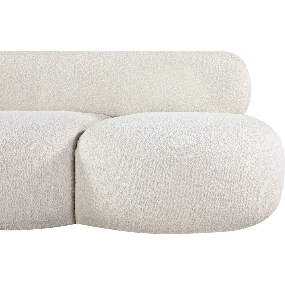 Venti Cream Boucle Fabric Loveseat. Picture 8
