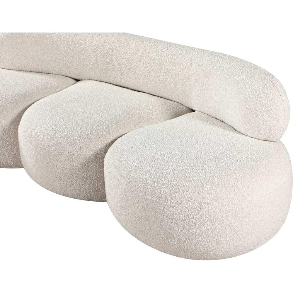 Venti Cream Boucle Fabric Sofa. Picture 12