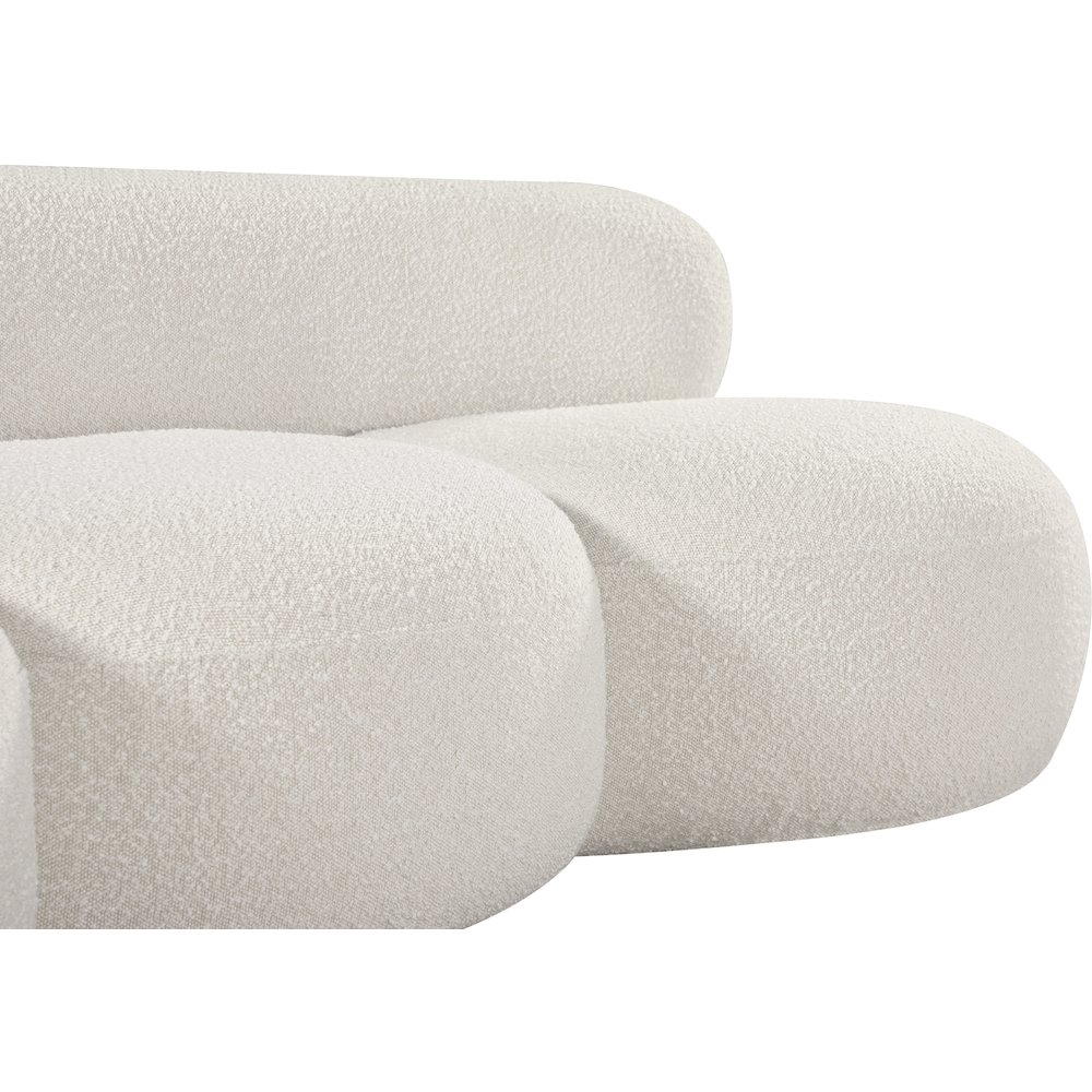 Venti Cream Boucle Fabric Sofa. Picture 9