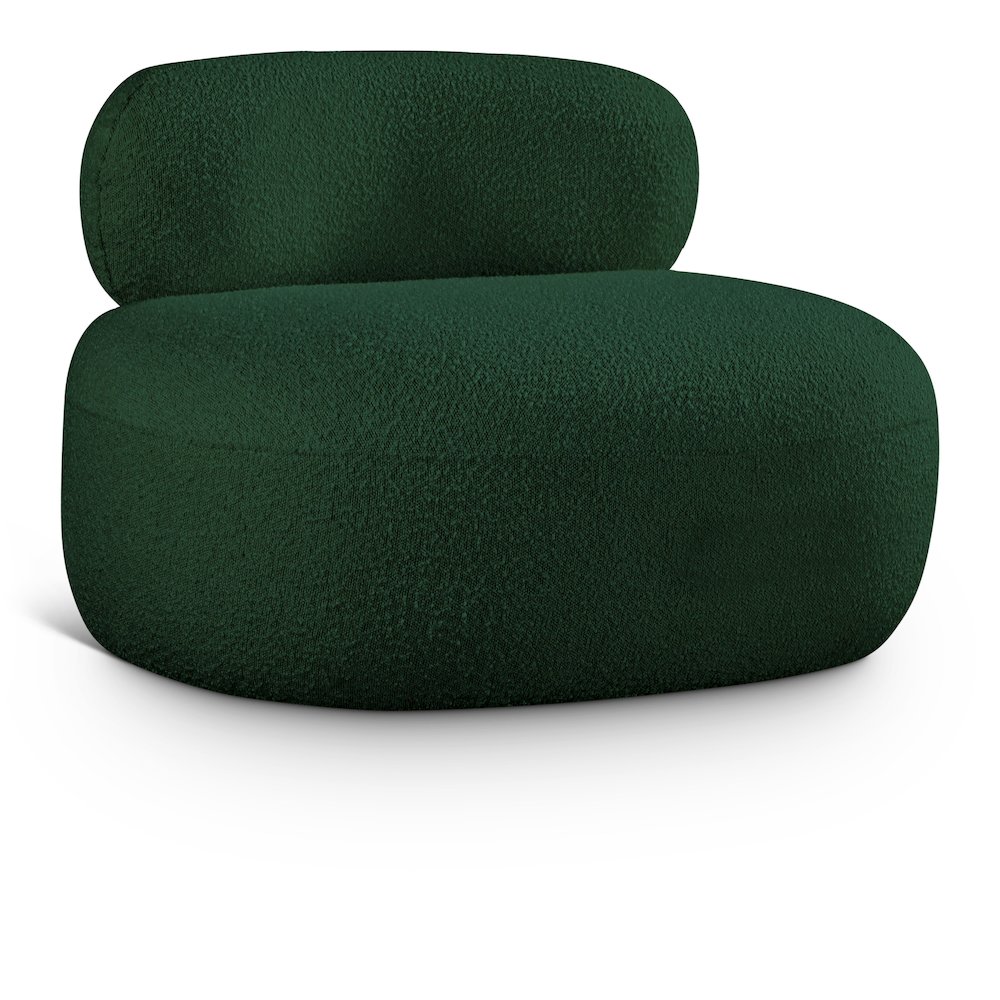 Venti Green Boucle Fabric Chair. Picture 1