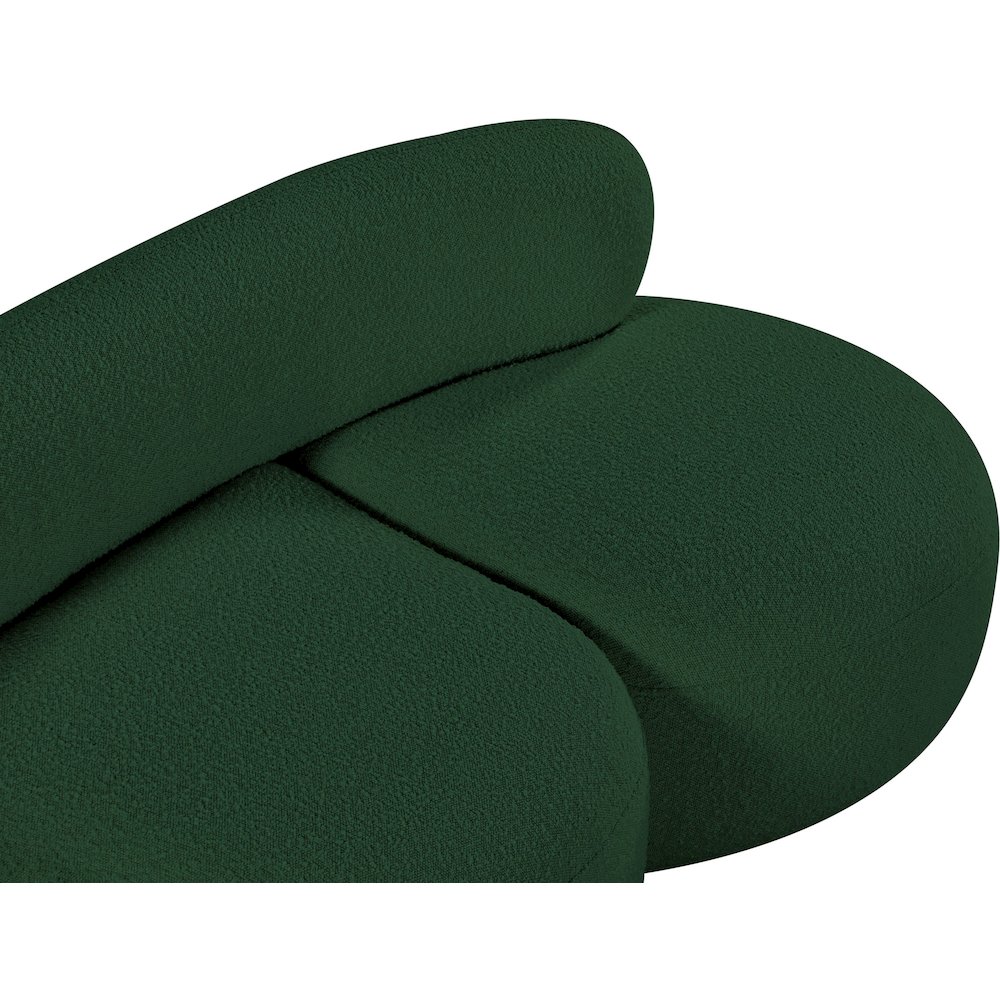 Venti Green Boucle Fabric Loveseat. Picture 14