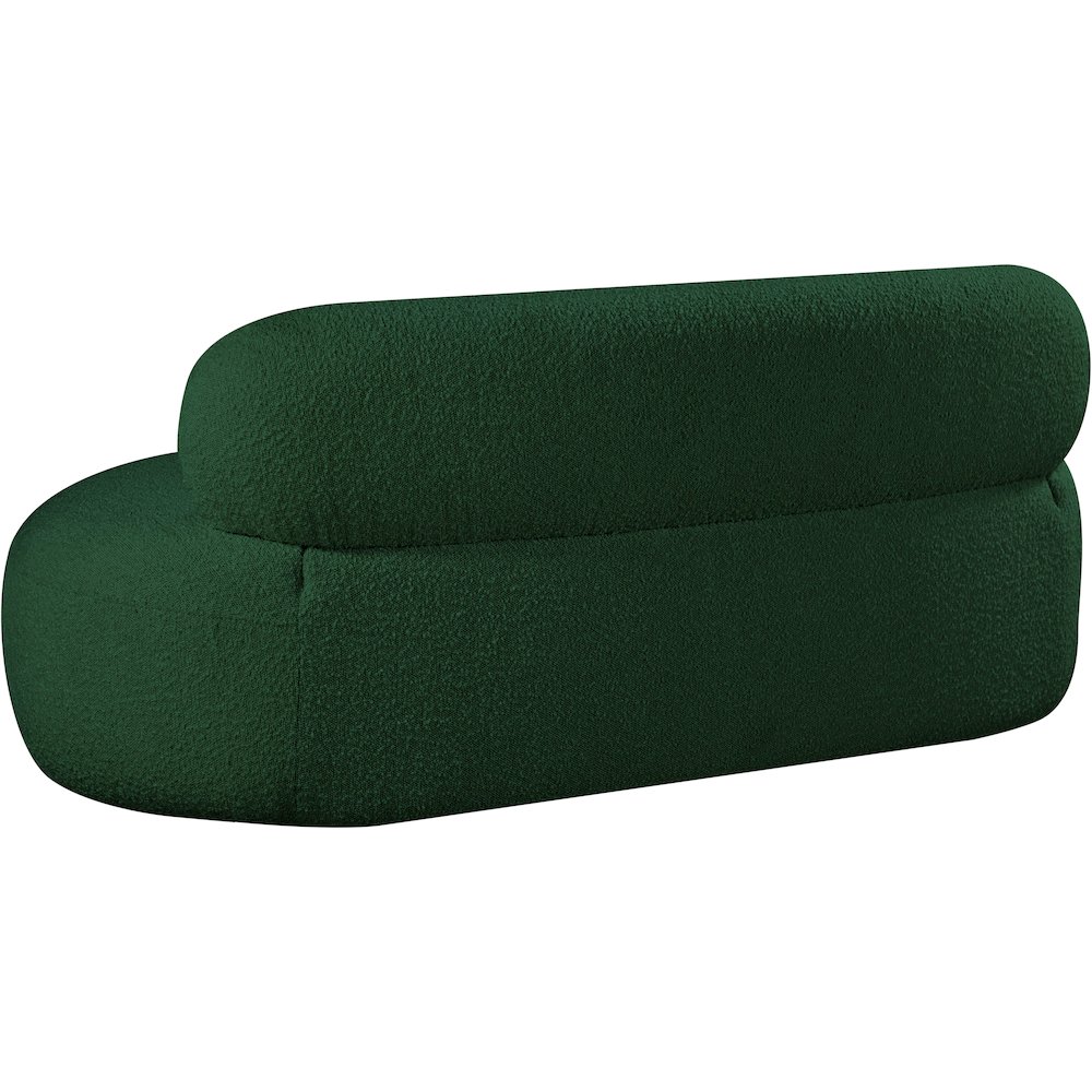 Venti Green Boucle Fabric Loveseat. Picture 4