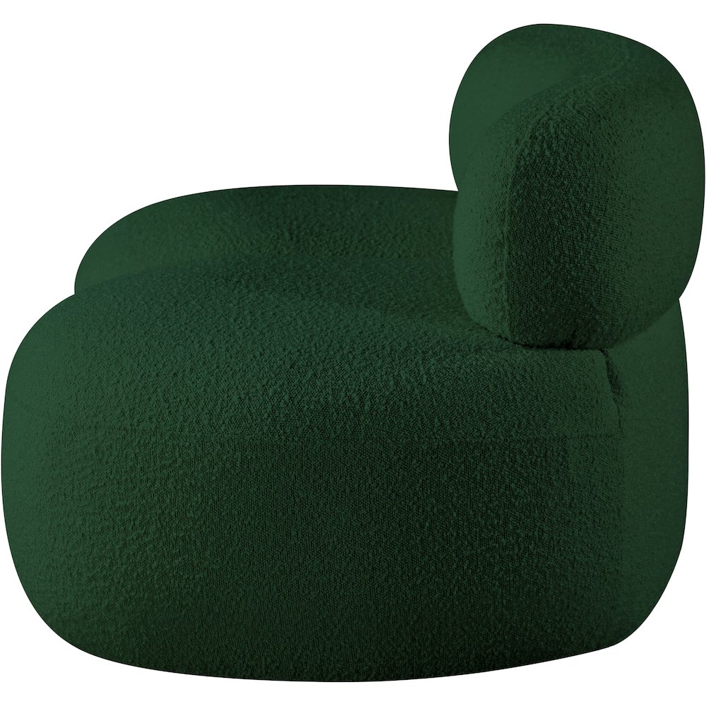 Venti Green Boucle Fabric Loveseat. Picture 7