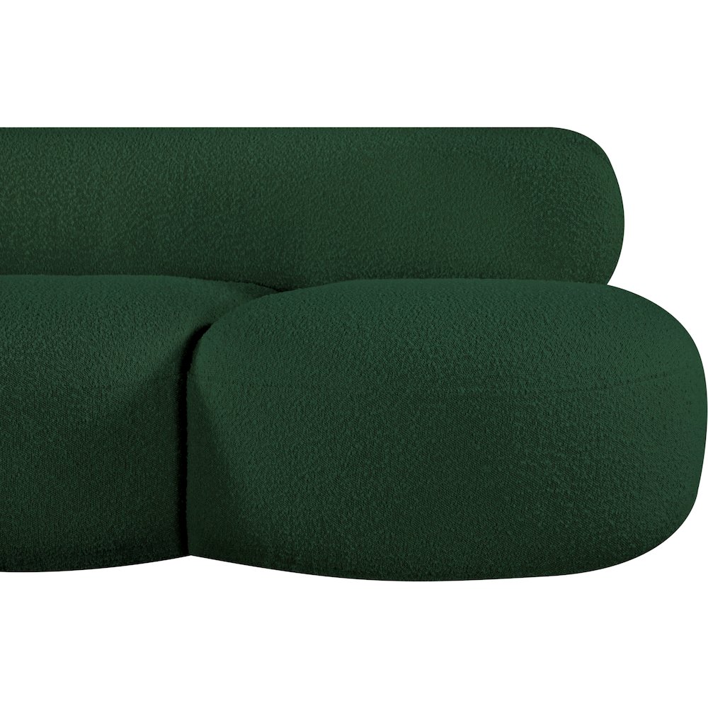Venti Green Boucle Fabric Loveseat. Picture 8