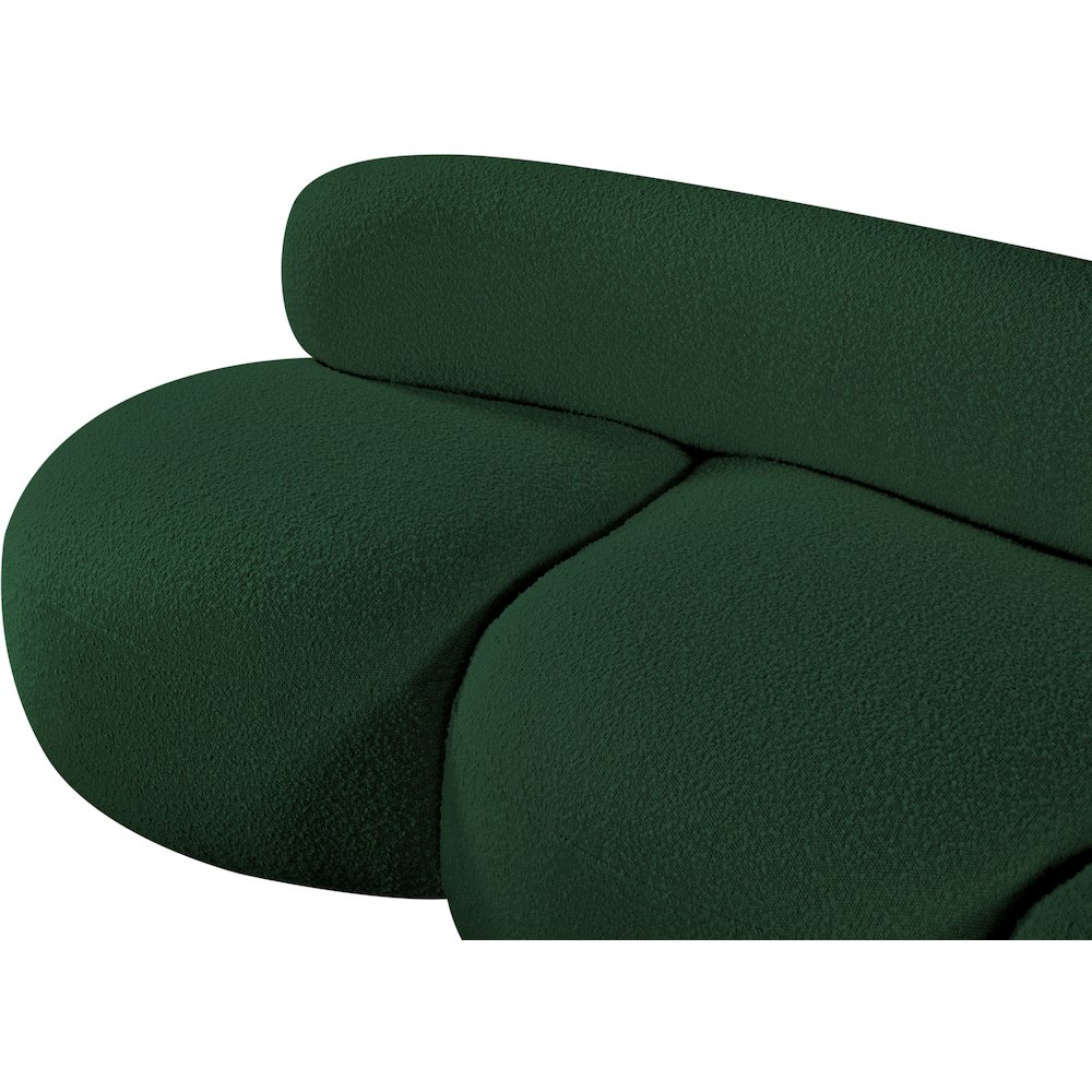 Venti Green Boucle Fabric Sofa. Picture 10