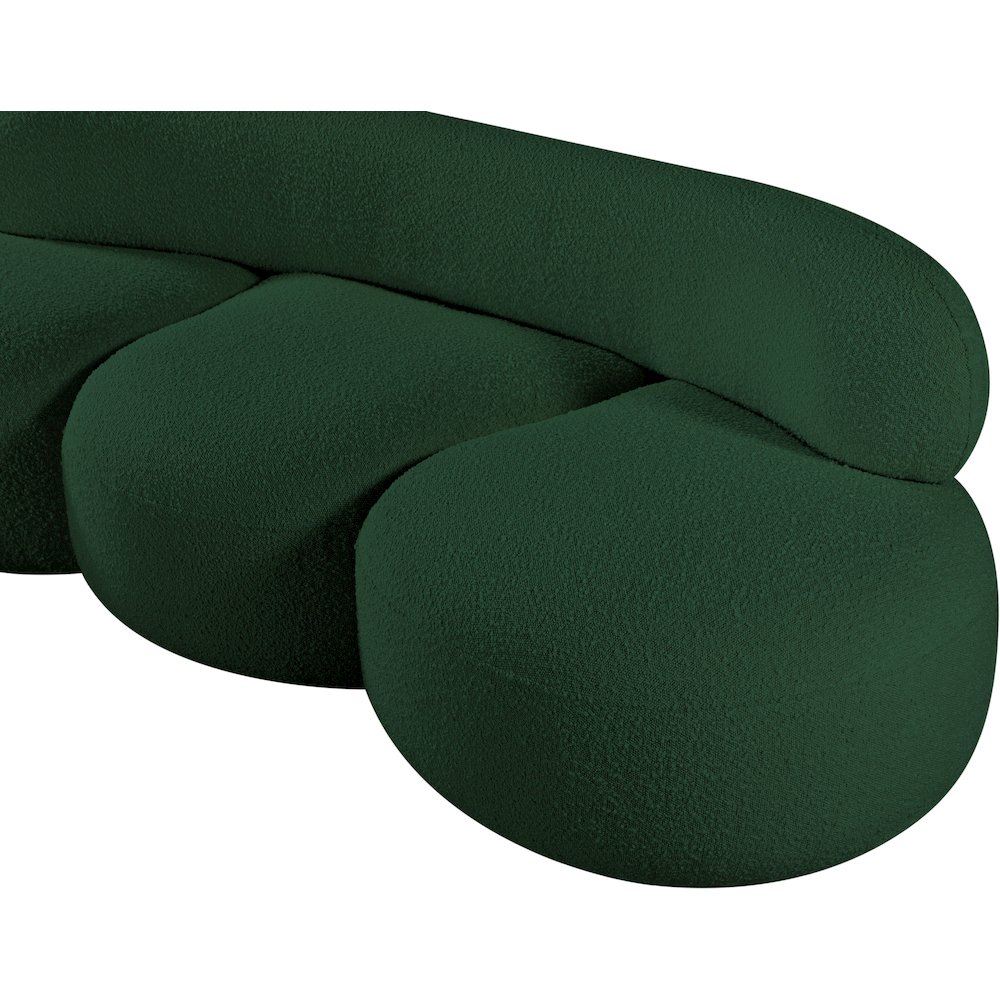 Venti Green Boucle Fabric Sofa. Picture 12