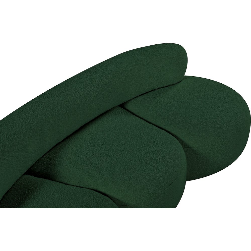 Venti Green Boucle Fabric Sofa. Picture 14