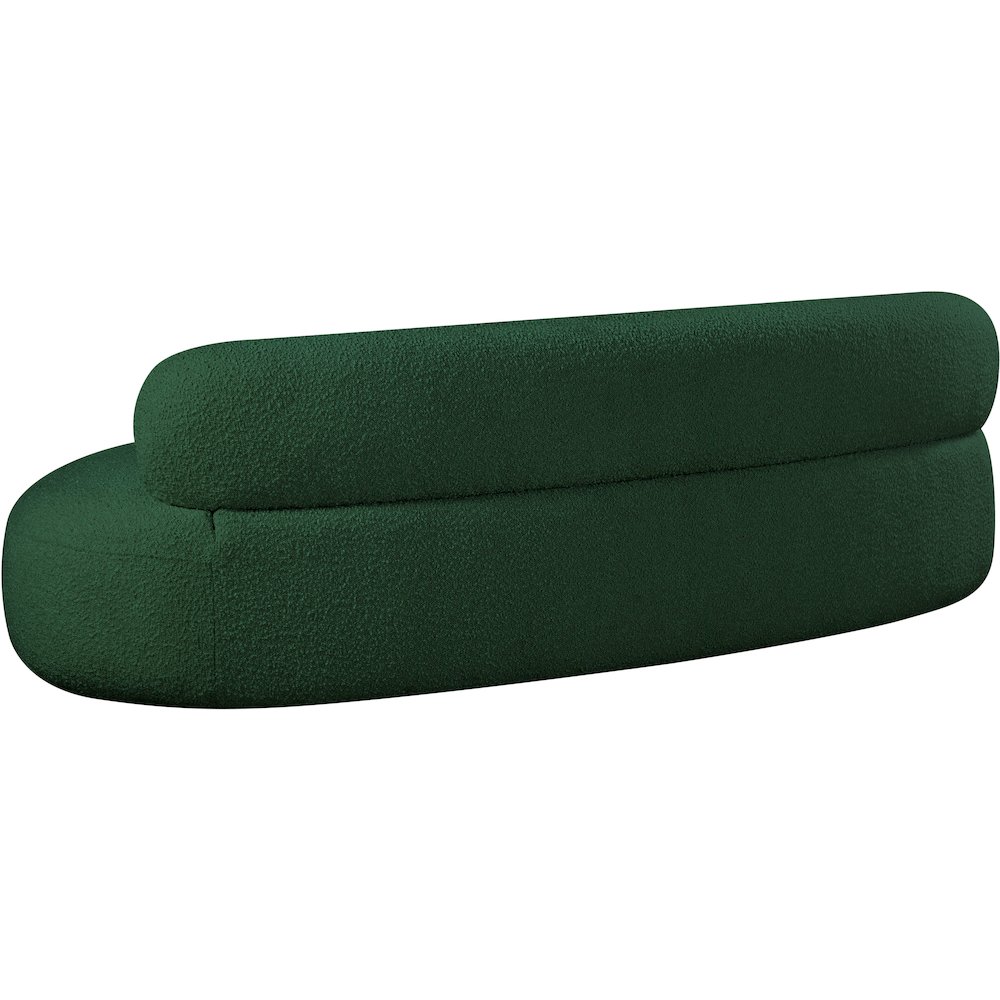 Venti Green Boucle Fabric Sofa. Picture 4