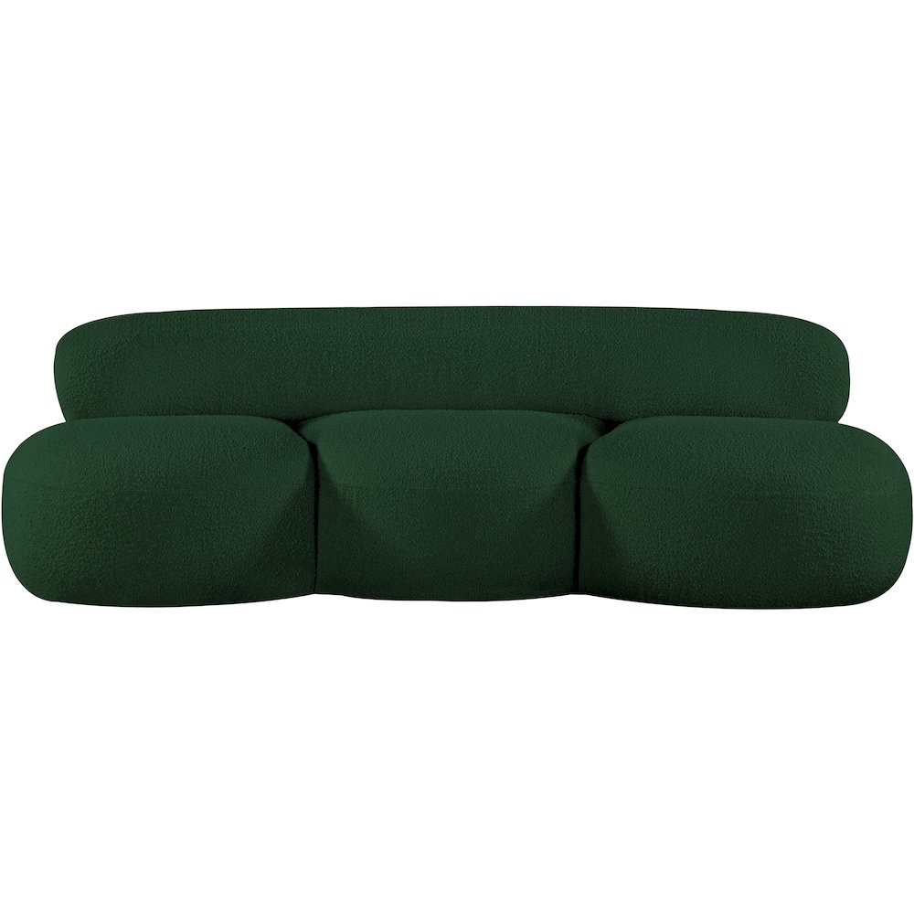 Venti Green Boucle Fabric Sofa. Picture 5