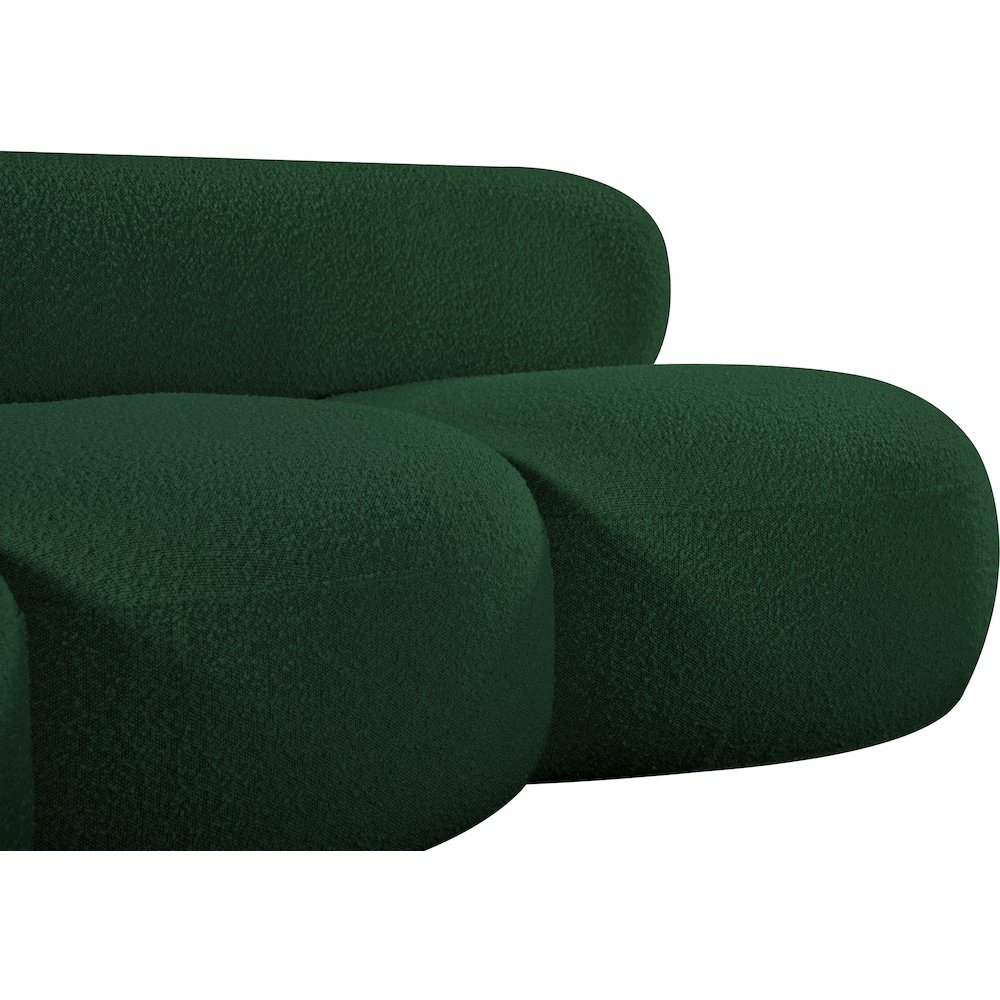 Venti Green Boucle Fabric Sofa. Picture 9