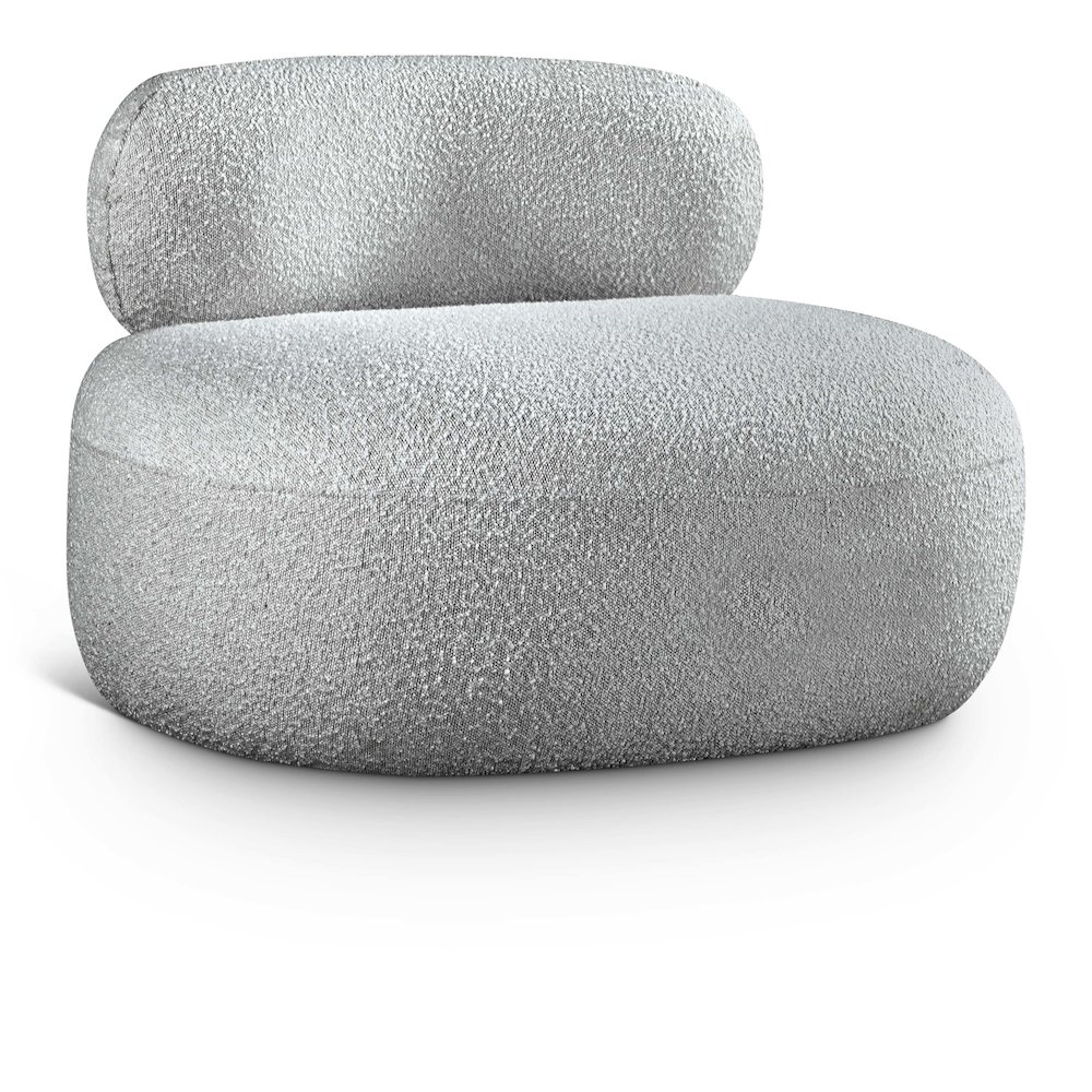 Venti Grey Boucle Fabric Chair. Picture 1