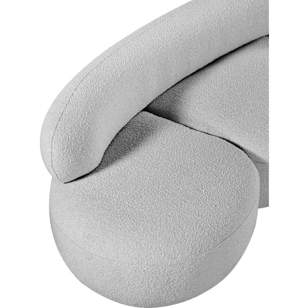 Venti Grey Boucle Fabric Loveseat. Picture 13