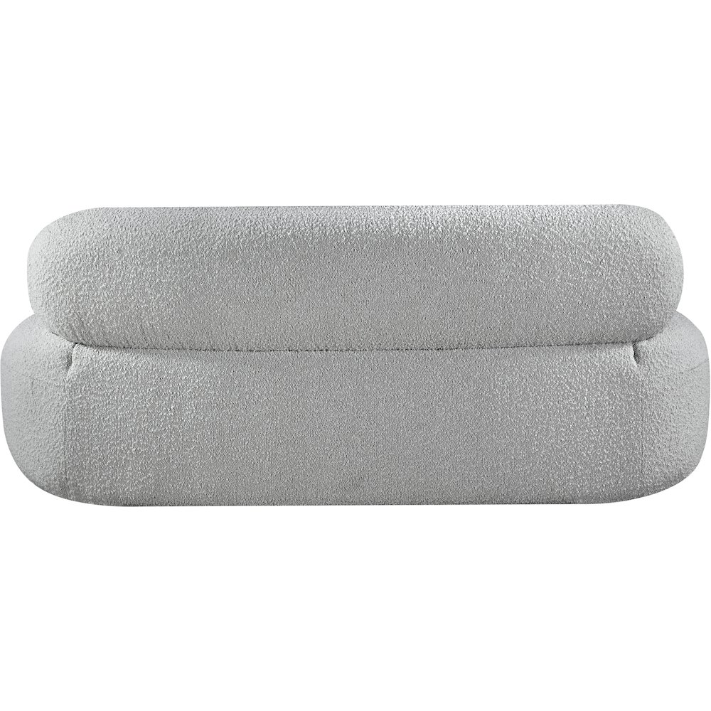 Venti Grey Boucle Fabric Loveseat. Picture 3