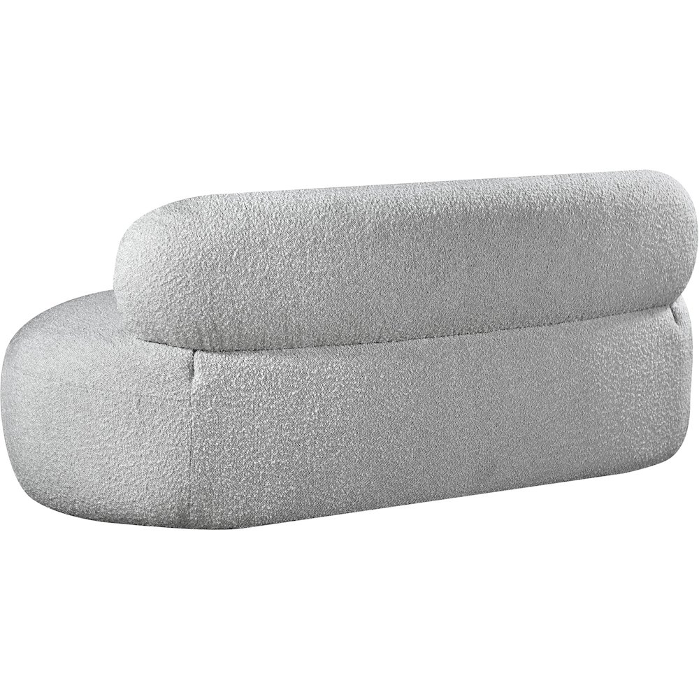 Venti Grey Boucle Fabric Loveseat. Picture 4