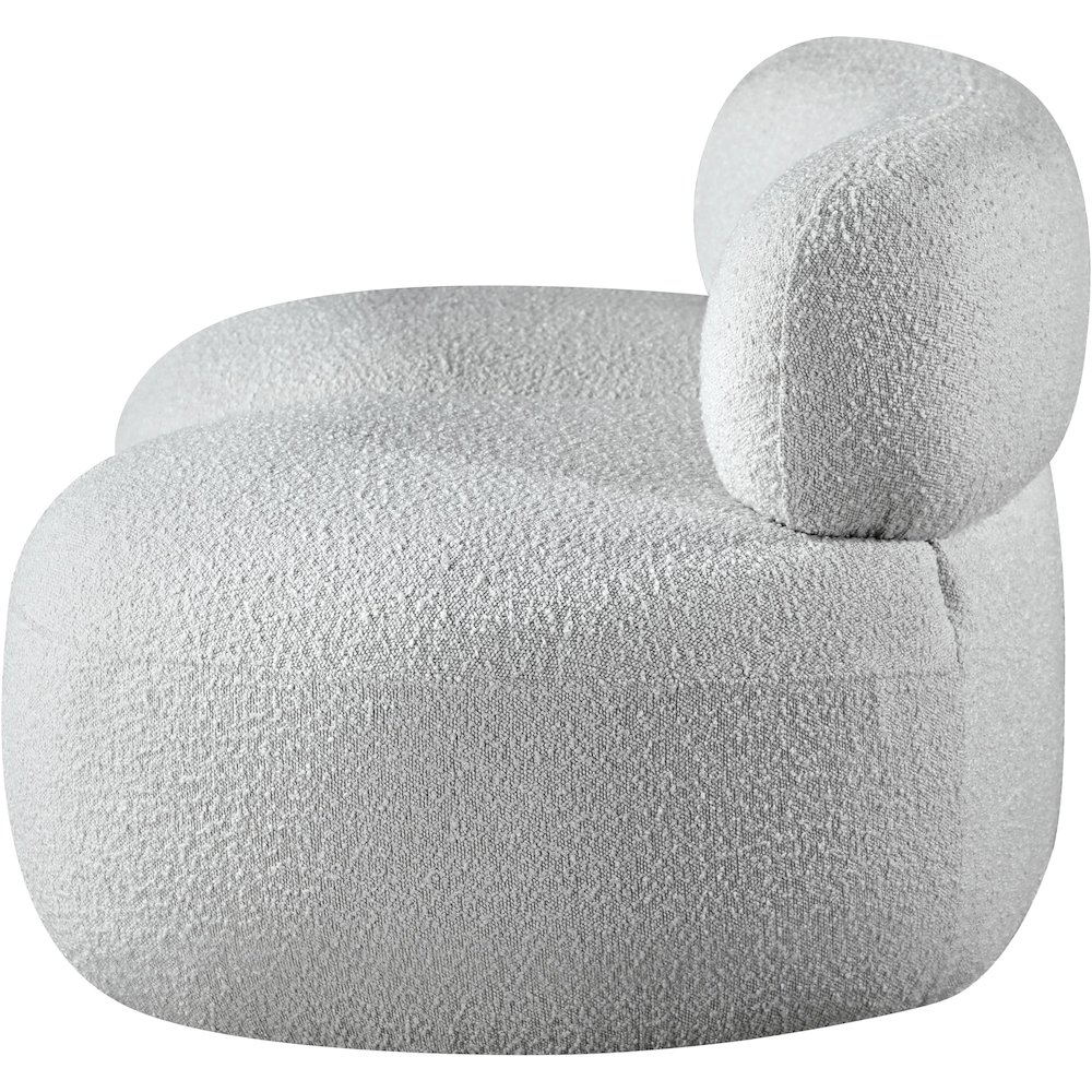 Venti Grey Boucle Fabric Loveseat. Picture 7