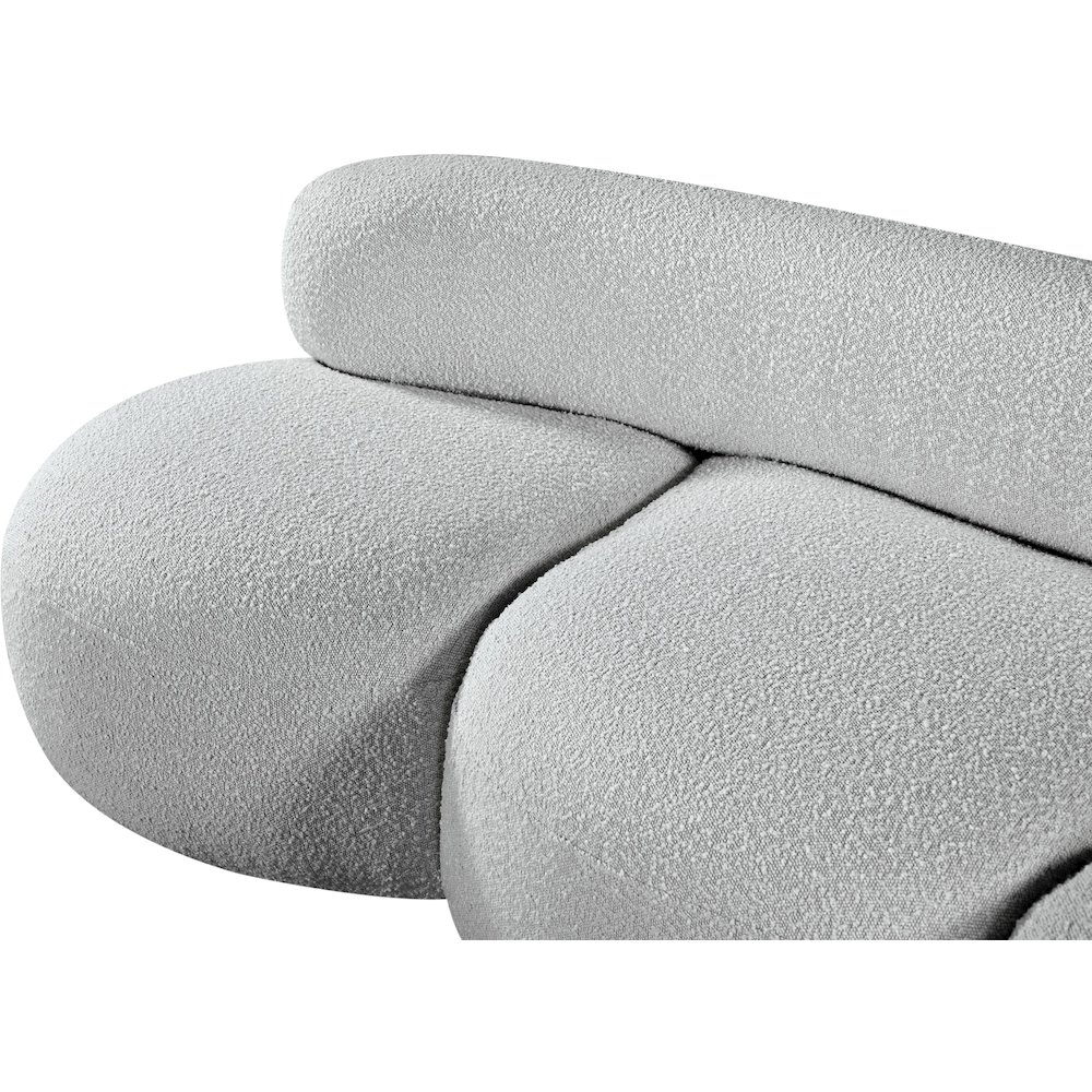 Venti Grey Boucle Fabric Sofa. Picture 10