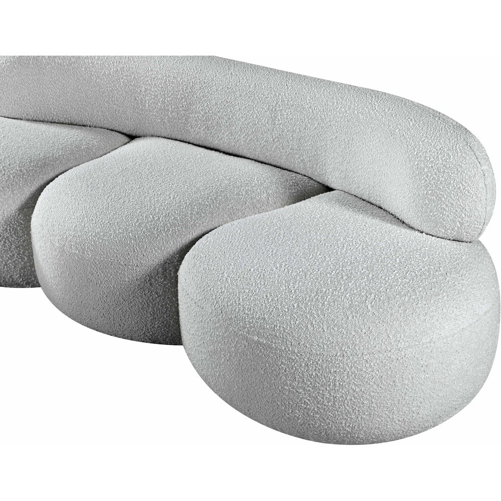 Venti Grey Boucle Fabric Sofa. Picture 12