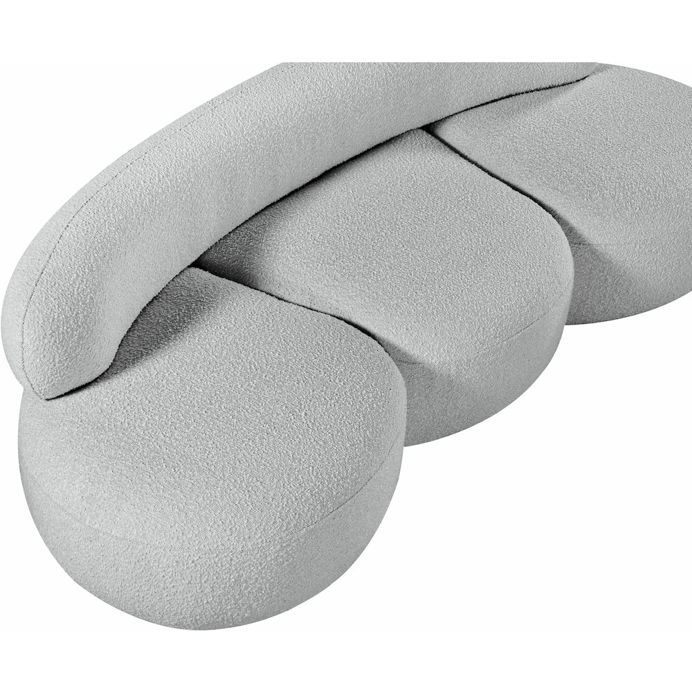 Venti Grey Boucle Fabric Sofa. Picture 13