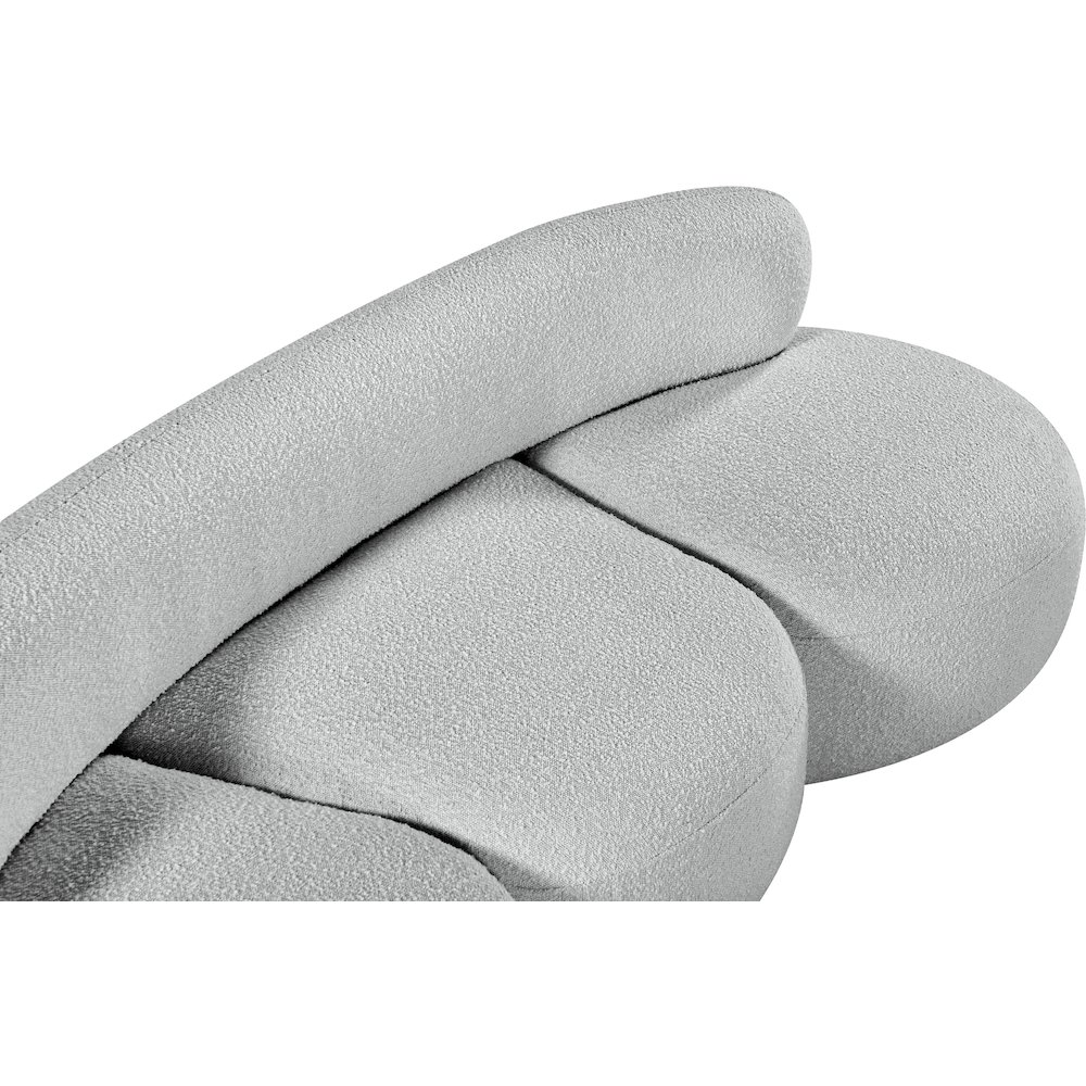 Venti Grey Boucle Fabric Sofa. Picture 14