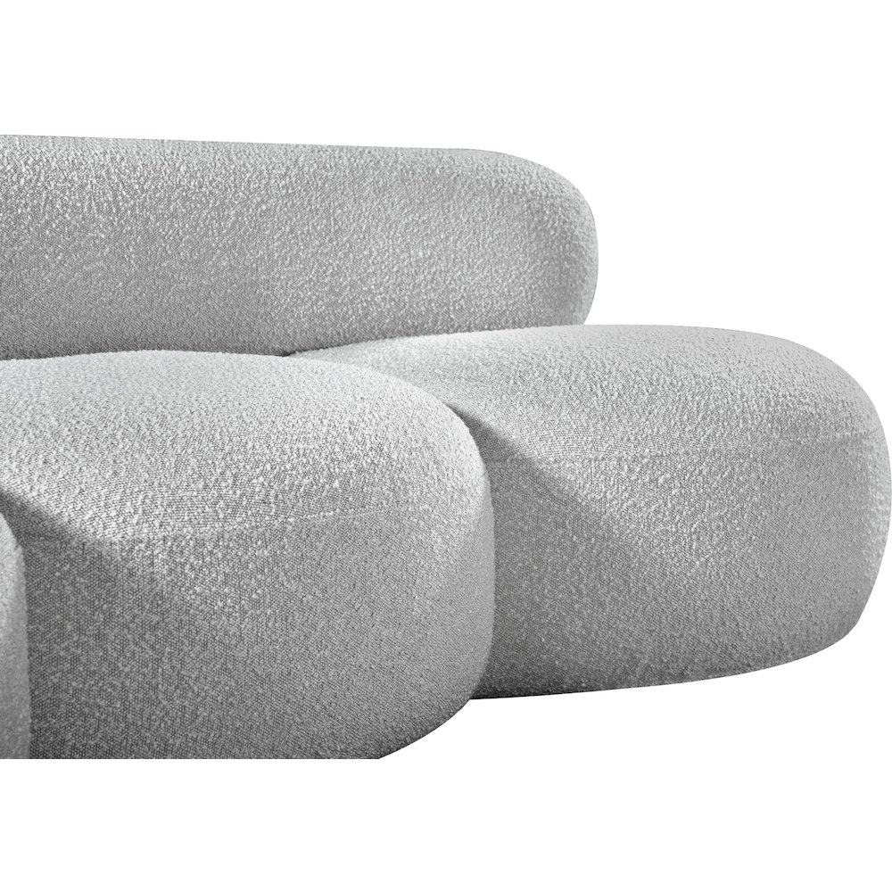 Venti Grey Boucle Fabric Sofa. Picture 9